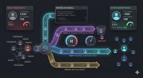 I Was Mass-Unfollowing on Twitter and Got Bored. So I Built a Tool.